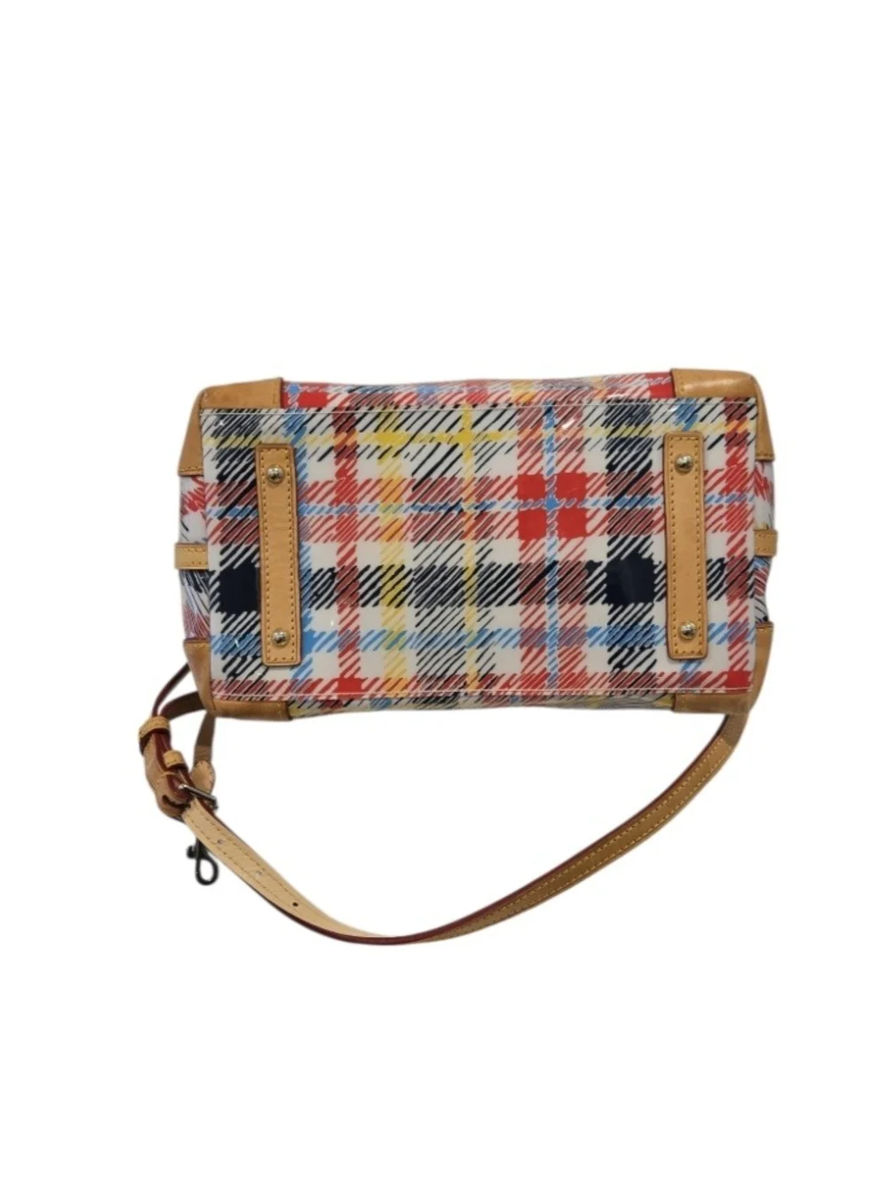 Dooney & Bourke Chatham Patent Plaid Satchel
